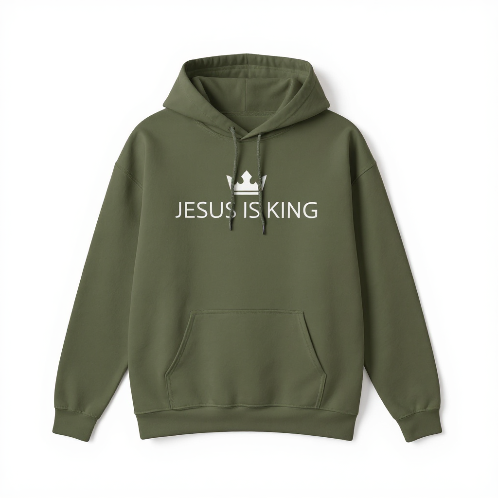 JIK® Jesus is King Crown Hoodie