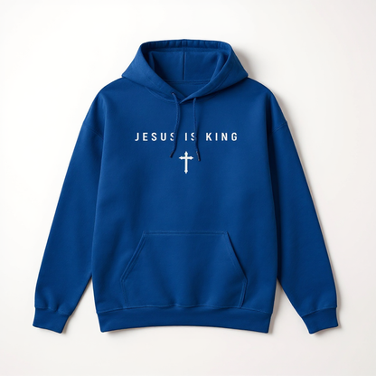 JIK® Jesus Is King with Cross Hoodie