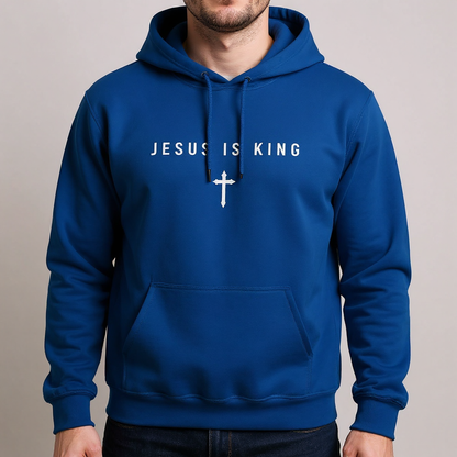 JIK® Jesus Is King with Cross Hoodie
