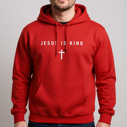 JIK® Jesus Is King with Cross Hoodie