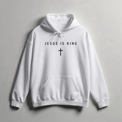 JIK® Jesus Is King with Cross Hoodie