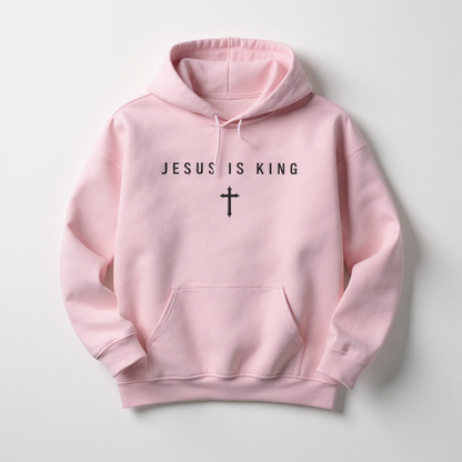 JIK® Jesus Is King with Cross Hoodie