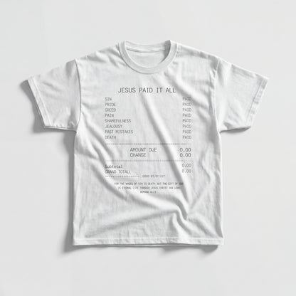 JIK® Jesus Is King Paid It All T-Shirt
