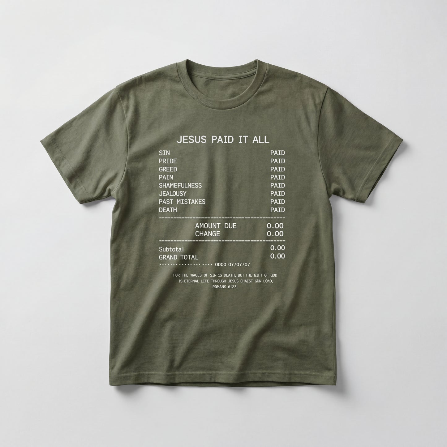 JIK® Jesus Is King Paid It All T-Shirt