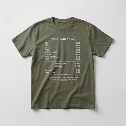 JIK® Jesus Is King Paid It All T-Shirt