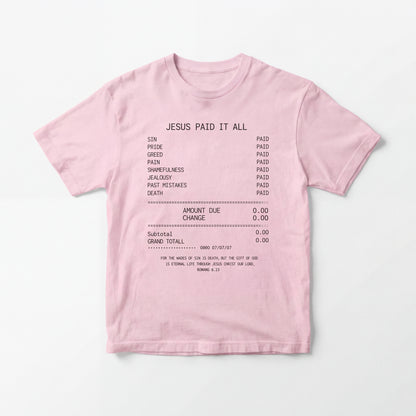 JIK® Jesus Is King Paid It All T-Shirt