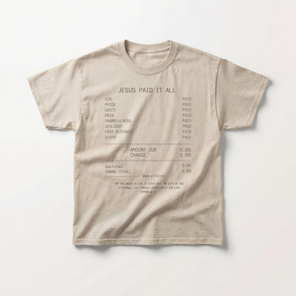JIK® Jesus Is King Paid It All T-Shirt
